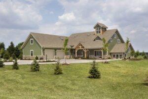 timber home for large family