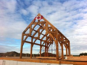 timber frame in canada riverbend