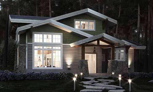 craftsman style timber frame home