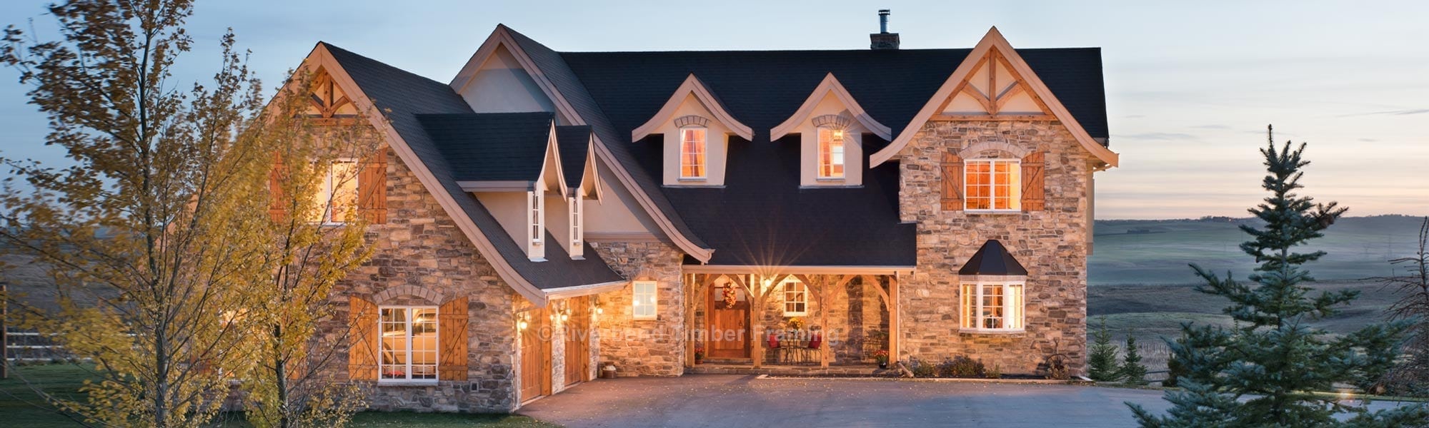 european style timber frame home