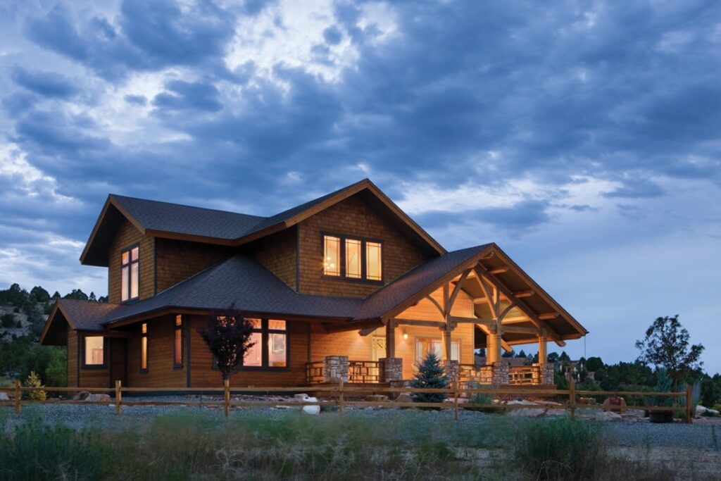 timber frame craftsman style home