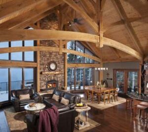 timber frame great room