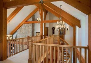 timber frame interior detail
