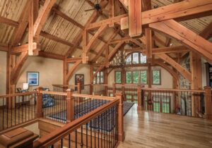 upstairs timber frame home