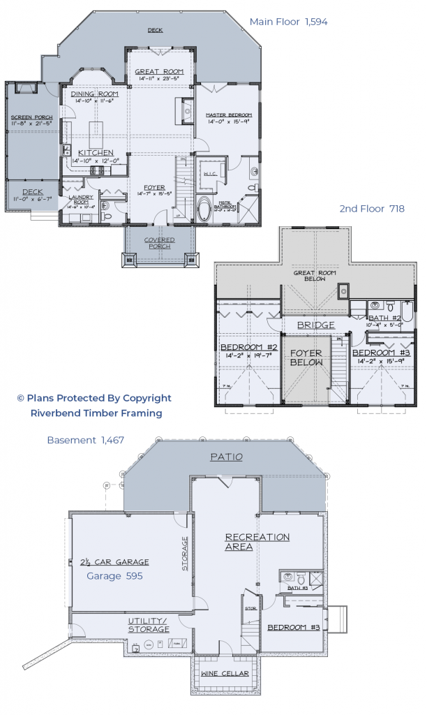 timber home floor plan