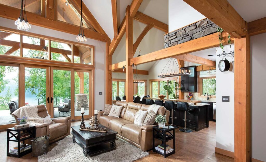 great room timber framing