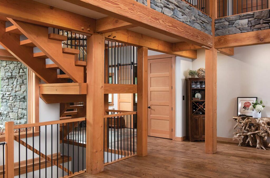 timber frame staircase