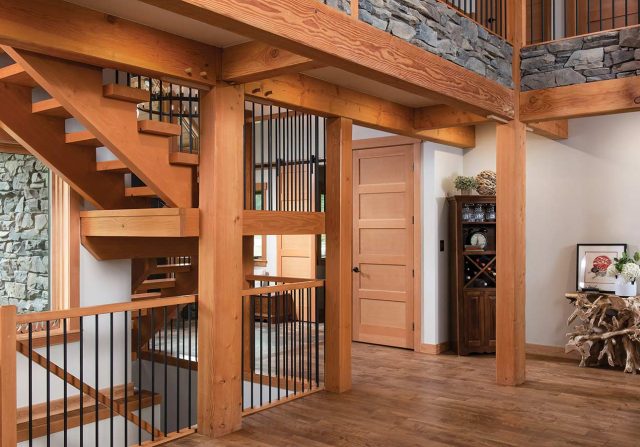 timber frame staircase