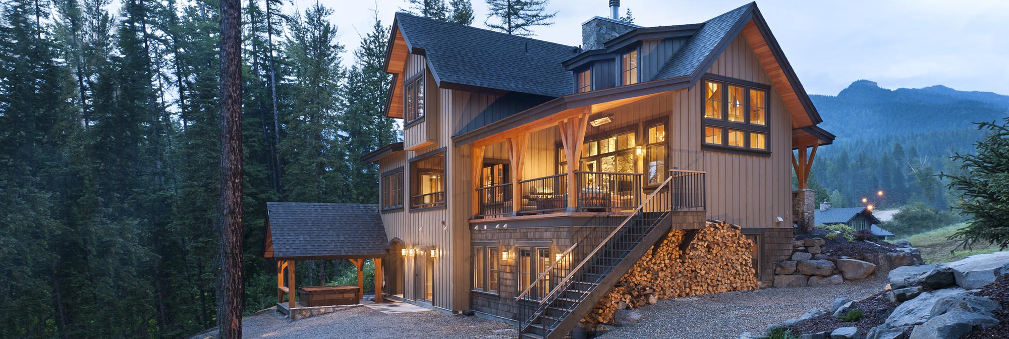 mountain timber home