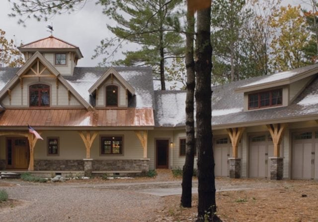 timber frame home exterior