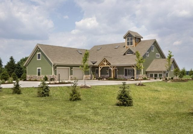 timber home for large family