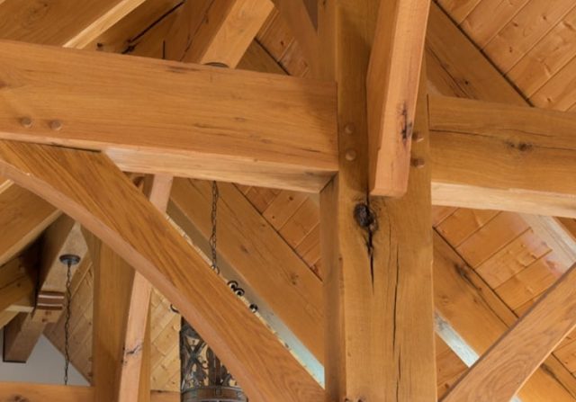 detail of timber frame