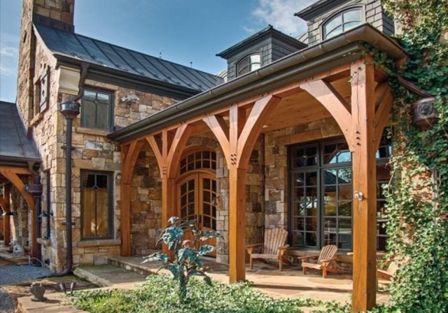 timber frame entry