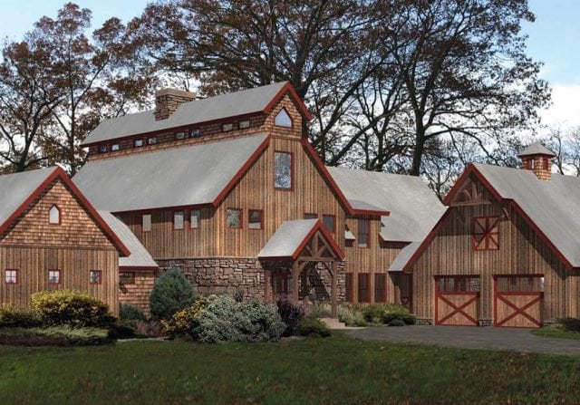 Lancaster timber barn home design