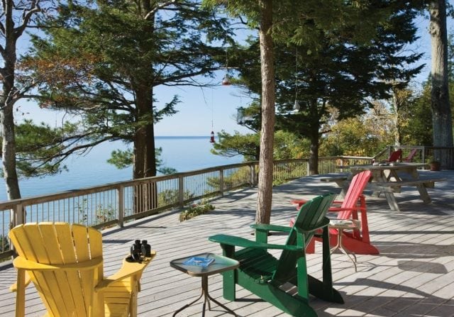 deck built with the path of the sun in-mind