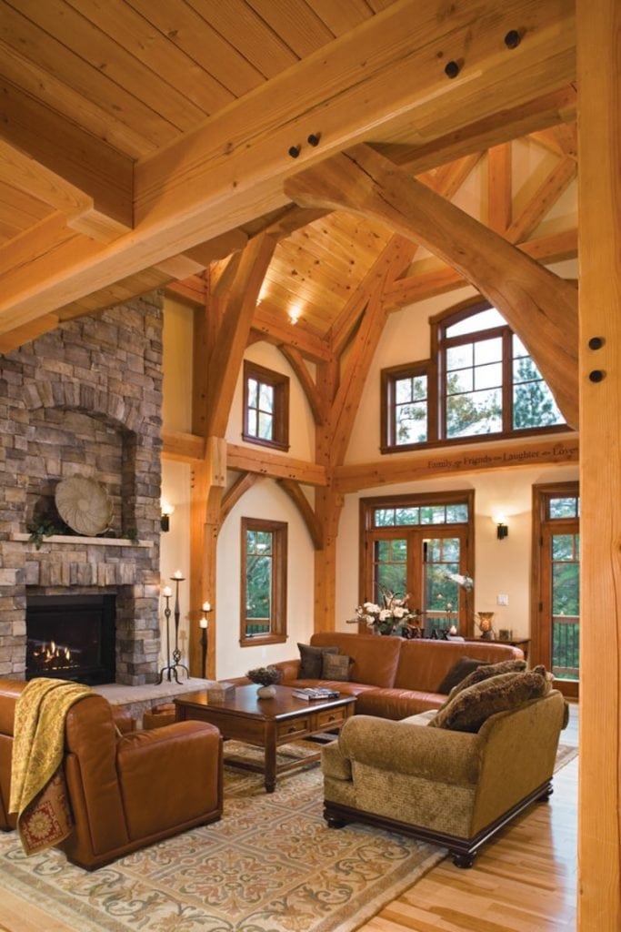 timber frame great room