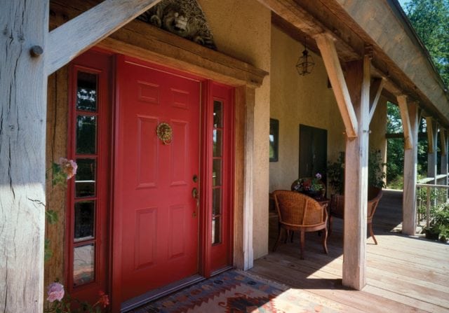 timber frame entry